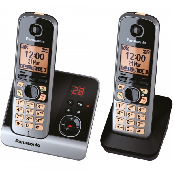 - | Telefon schwarz Panasonic - Price-Guard KX-TG6722GB