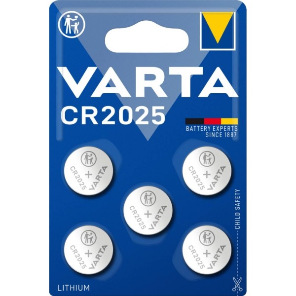 Varta CR2025 5er Pack - Knopfzellenbatte #393659