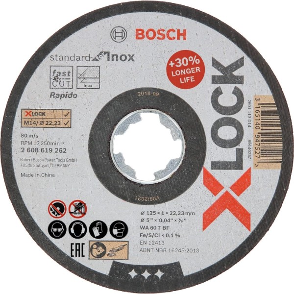 Bosch X-LOCK Standard for Inox 125 x 1 m #361464