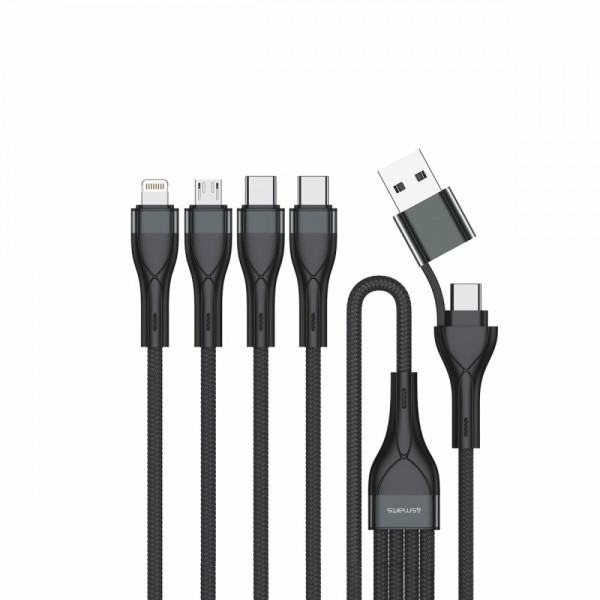 4Smarts - Multi-Ladekabel 4in2 - schwarz #365432