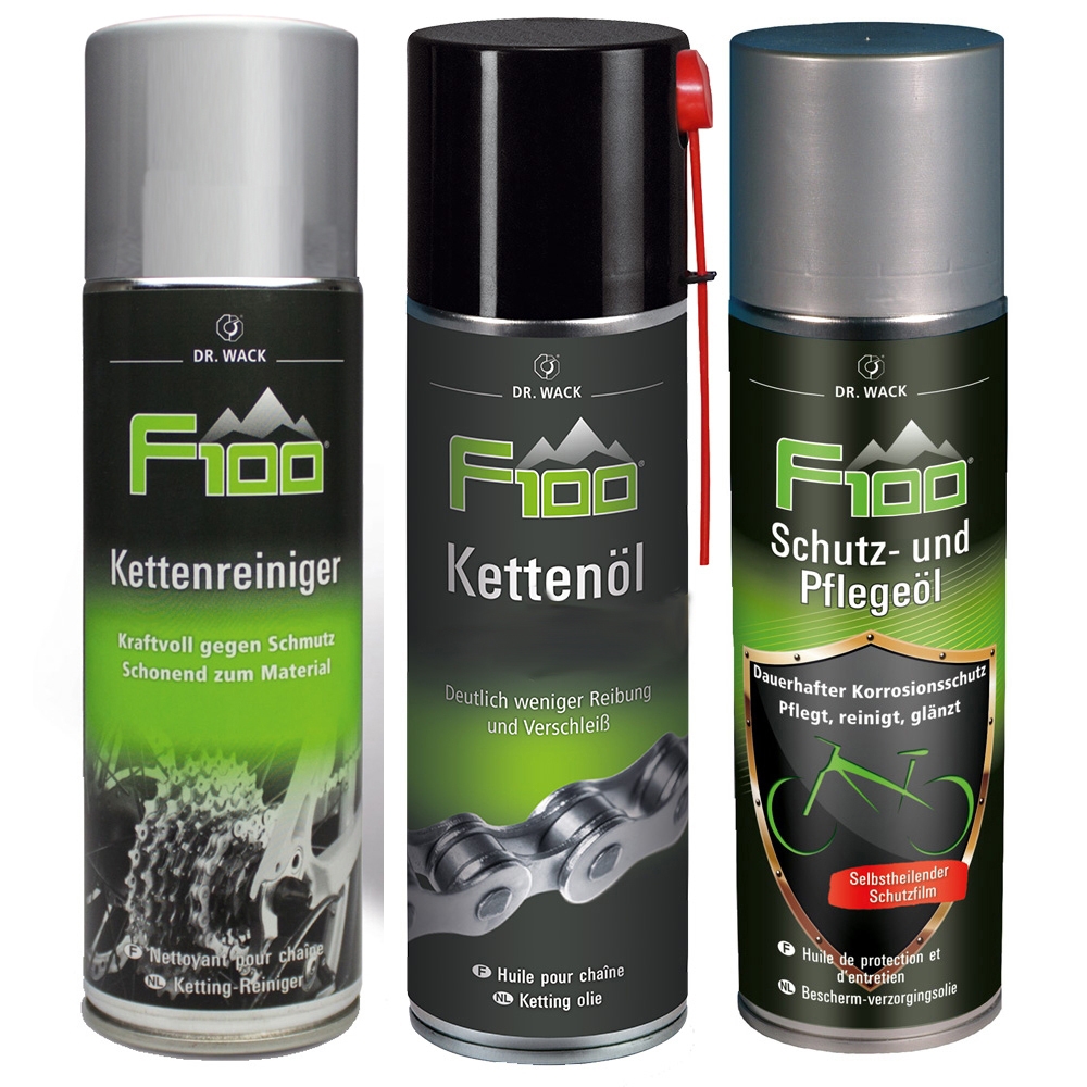 F100 Kettenreiniger 300ml und Kettenöl 300ml von Dr Wack