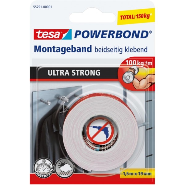 tesa Powerbond - Montageband - weiss #381528