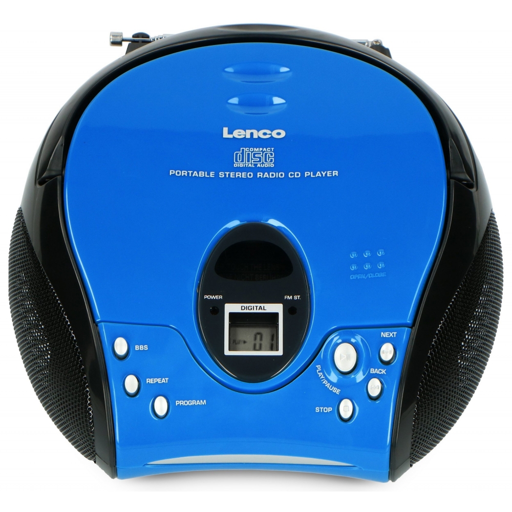 SCD-24 CD/Radio-System Lenco - blau/schwarz - Price-Guard |