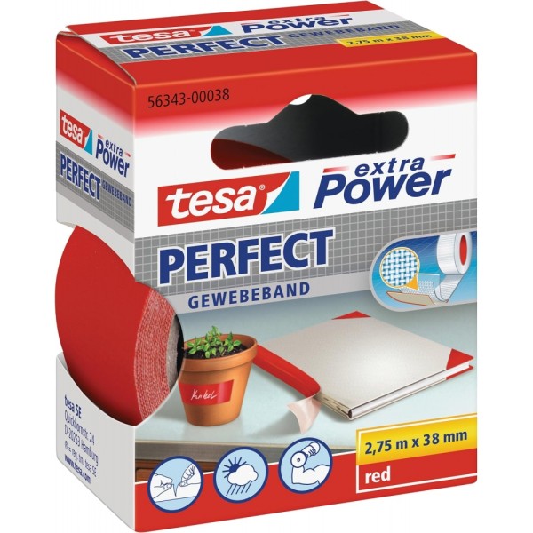 tesa extra Power - Gewebeband - rot #392360