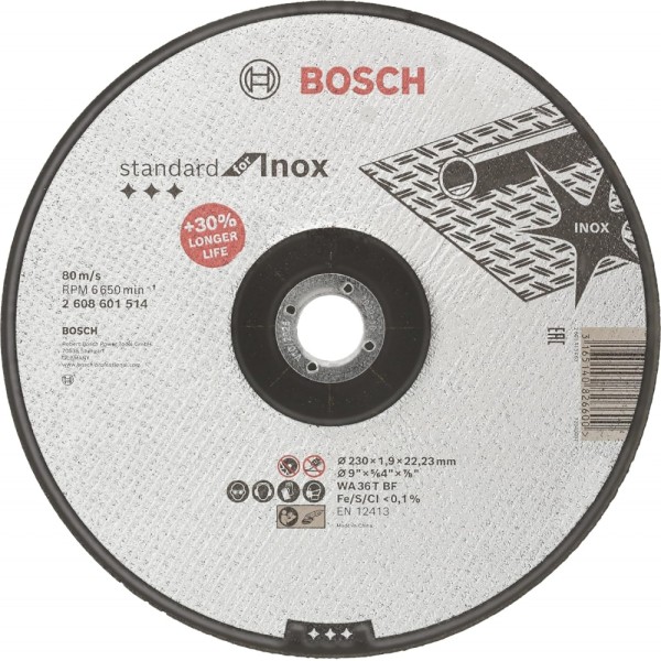 Bosch Standard for Inox 230 x 1,9 mm - T #380729