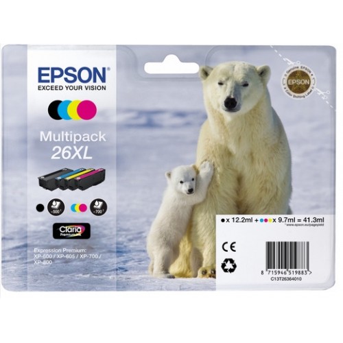 Epson 26XL Claria Premium Multipack, 4-f #195146